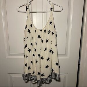 Lane Bryant Cream Sleeveless Blouse